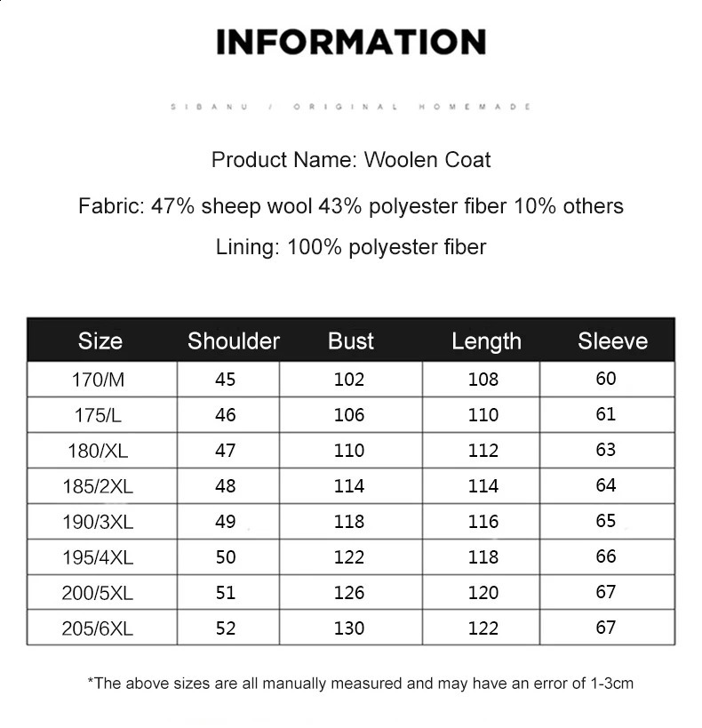 autumn and winter mens wool coat long knee set collar cotton thick wool coat 241204