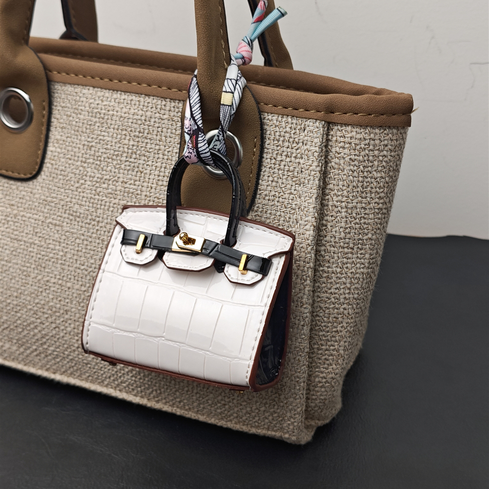 New crocodile leather handmade mini designer handbag decoration bag pendant headphone box fashionable key charm DIY accessories bag