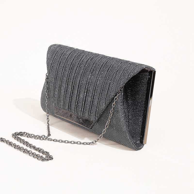 Clutch Bag Pleated High-end Hardware Banquet Bag Glitter Color Changing Party Dress Bag Socialite Princess Bride Bag 240920