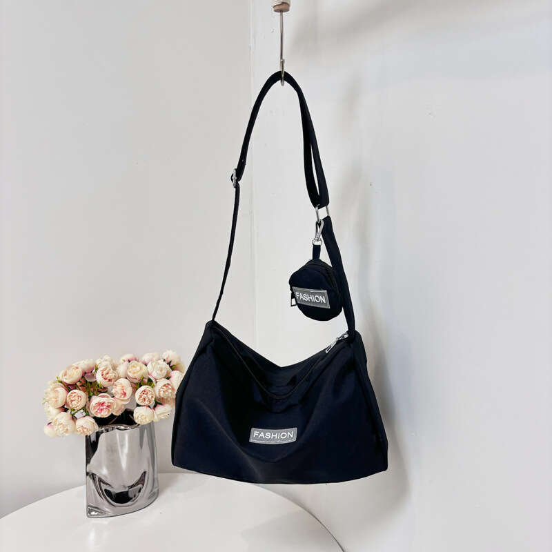 Large Capacity Canvas Women's Summer New Instagram Style Shoulder Niche Design, Small Square Bag, Casual Bag B4