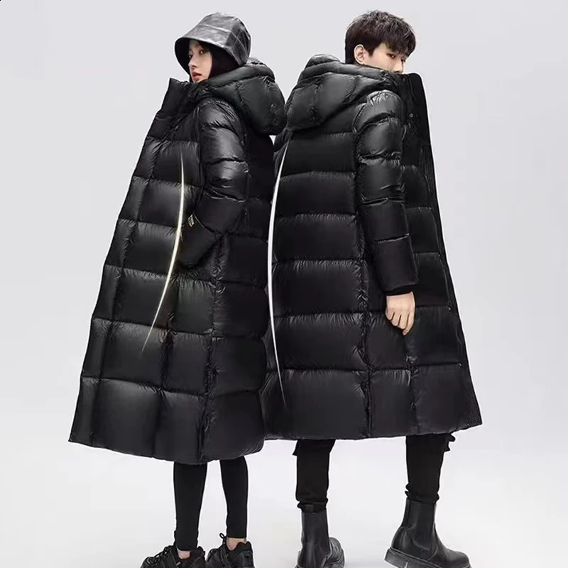 Winter Men Women Down Jacket High Quality Thicken Thermal Coat Hooded Long Puffer Coats Outwear HighEnd Parkas 241205