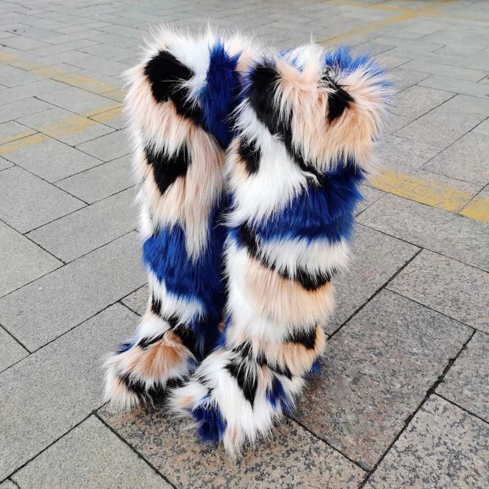 High Quality New Marriott boots high boots knee high fur snow boots warm Fi warm wool similar to boots Veet Padded winter boots T241206