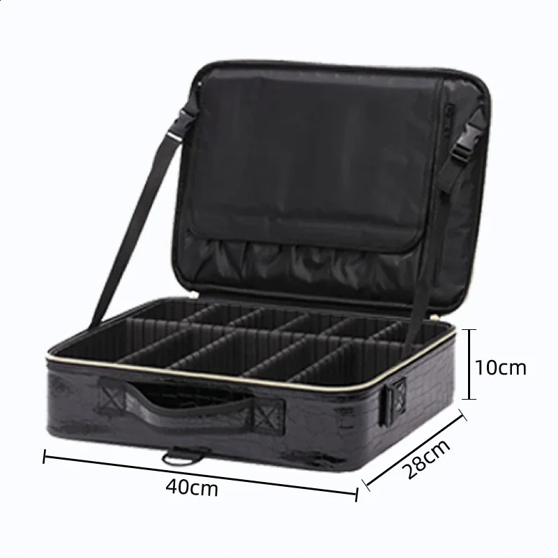 Travel PU Leather Print Bag Artist Portable Zip Tattoo Kit Cosmetics Storage Box 241127