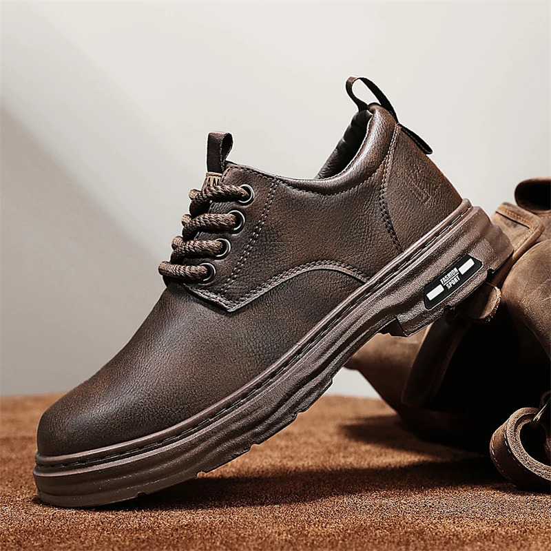 CYYTL Leather Shoes Mens Casual Sneakers Fashion Skateboard Sports Outdoor Walking Work Office Loafers Business 241206