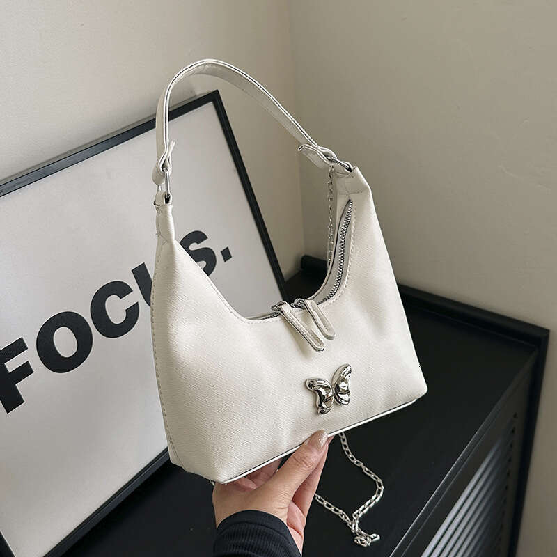 Uniquely Textured Women's Summer New Bow Underarm Bag, Temperament Commuting Single Shoulder Handbag