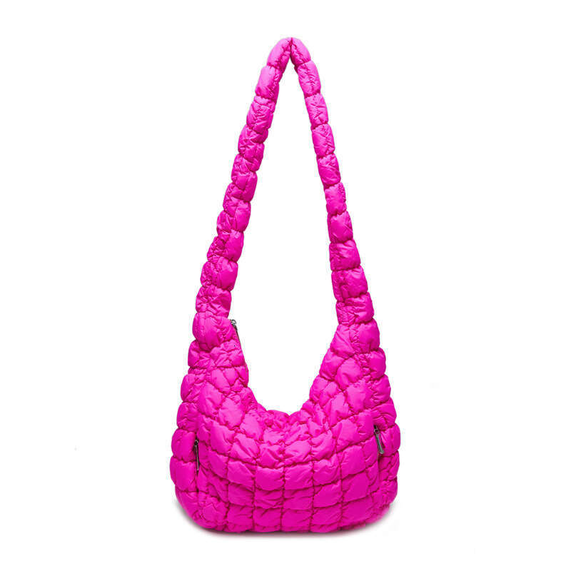 Large Capacity Cotton Cloud Women's New Nylon Shoulder Crossbody High-End Sense, Casual Dumpg Bag, Fashionable Quality, Classic B2