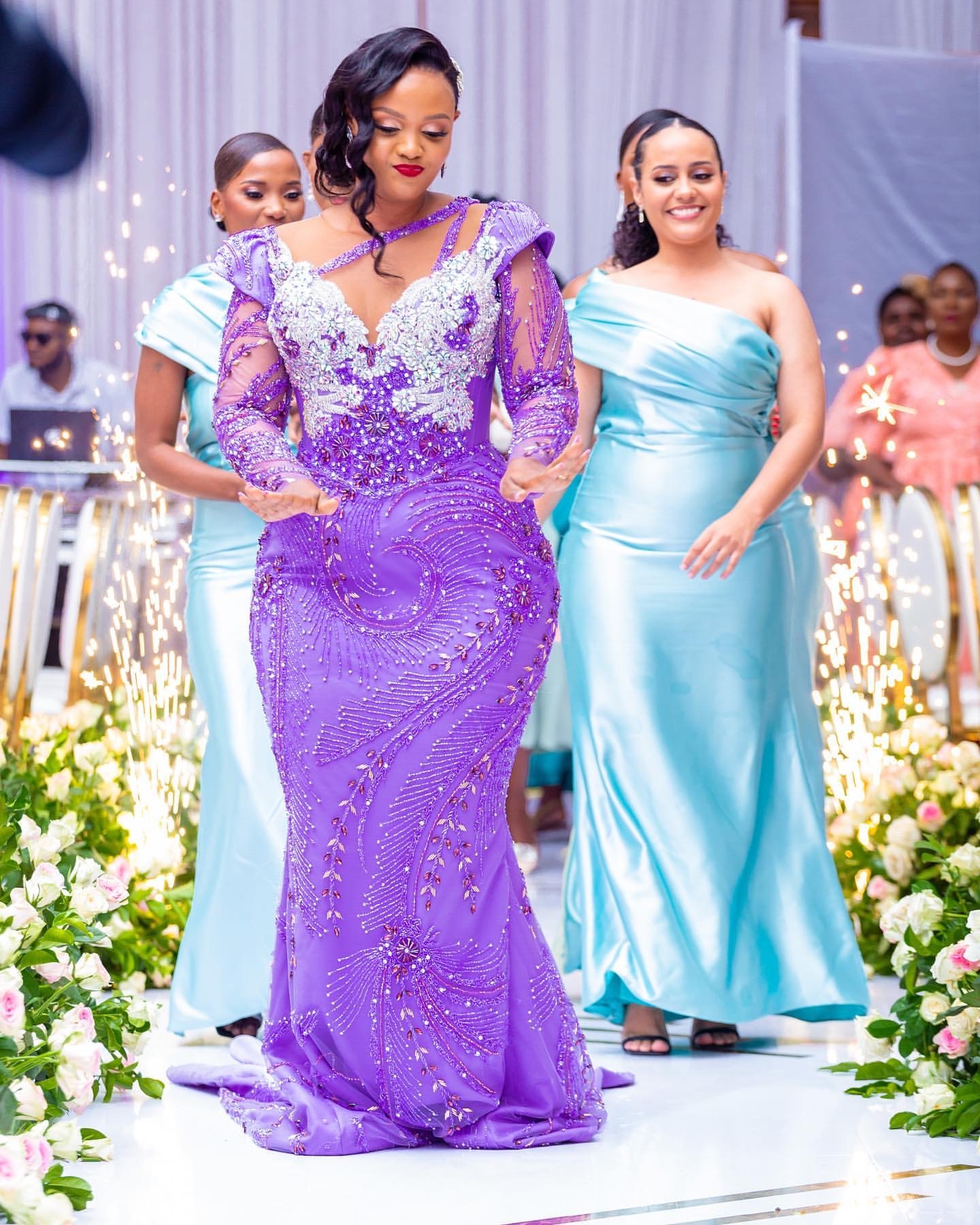 Lavender Mermaid Prom Dresses 2025 Lace Beaded Rhinestones Sheer Neck Evening Formal Party Second Birthday Engagement Gowns Plus Size Dress For Specia