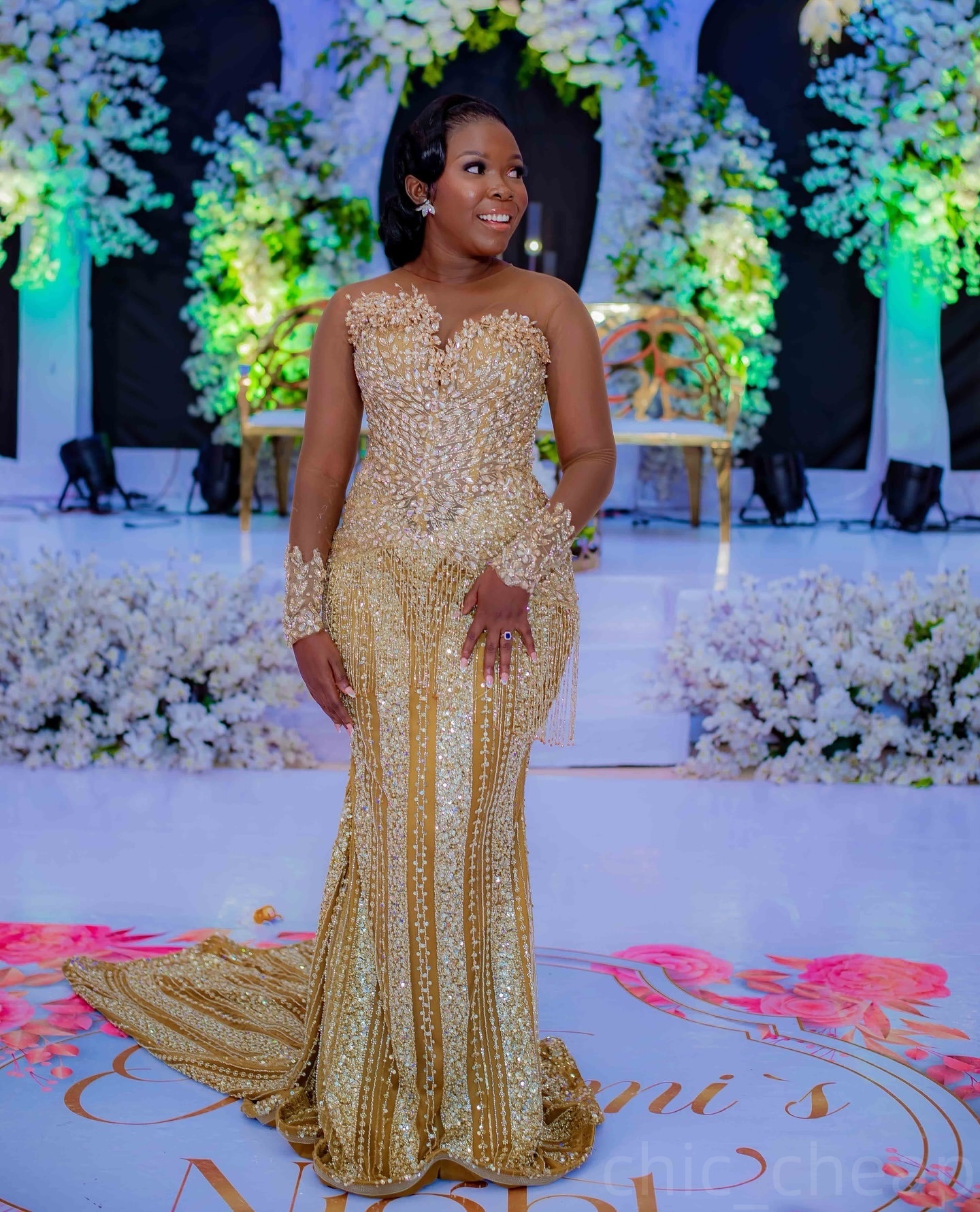 Gold Illusion Mermaid Prom Dresses 2025 Lace Rhinestones Tassels Evening Formal Party Second Birthday Engagement Gowns Plus Size Dress For Special Occ