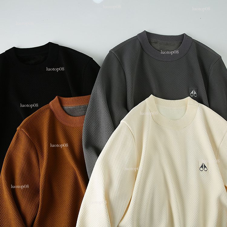 mens hoodie Light luxury mooses designer hoodie High end air layer embossed heating warm velvet winter couple high end pullover hoodie sweatshirt TOP