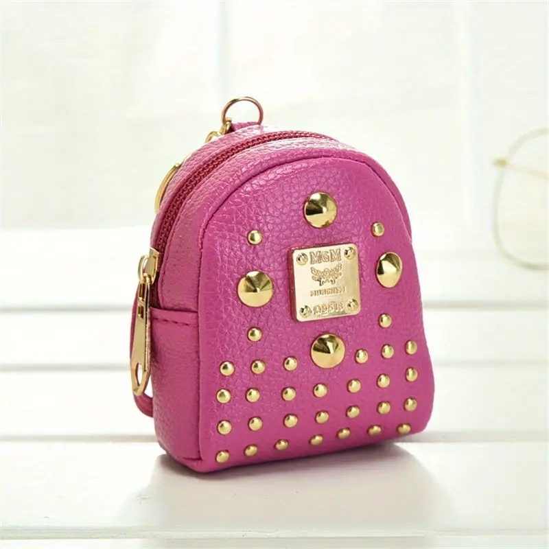 New Women s Fashion Mini Coin Wallet Rivet leisure Decorative Storage Bag Portable trend Designer Handbag