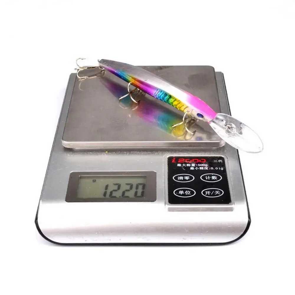 Artificial Hard Bait For Pike Fishing Black Minnow Lure 152mm 12g With 6# Hook Wobbr Carp Fishing Tack CrankbaitXJ241128