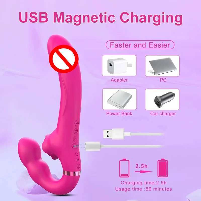 Double Head Resonance Vibrator Sharing Stimulation Clitoral Vaginal Massager Female wearable Masturbator Sex Toys For WomenXJ250311
