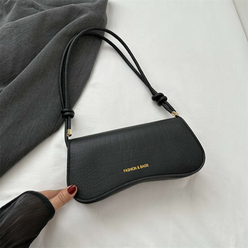 Subtle Texture Armpit Summer Solid Color PU Small Square Stylish Commuting Single Shoulder Crossbody Bag, Handbag, Fashionable Quality, Classic