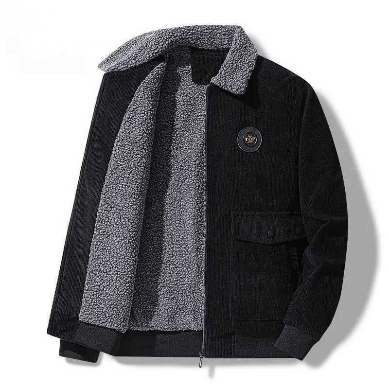 Loose Winter Quilted Padded Coat for Men Corduroy Joker Clothing Fashion 2024 Jacket Man Casual New In Luxury Designer HarajukuXJ241206