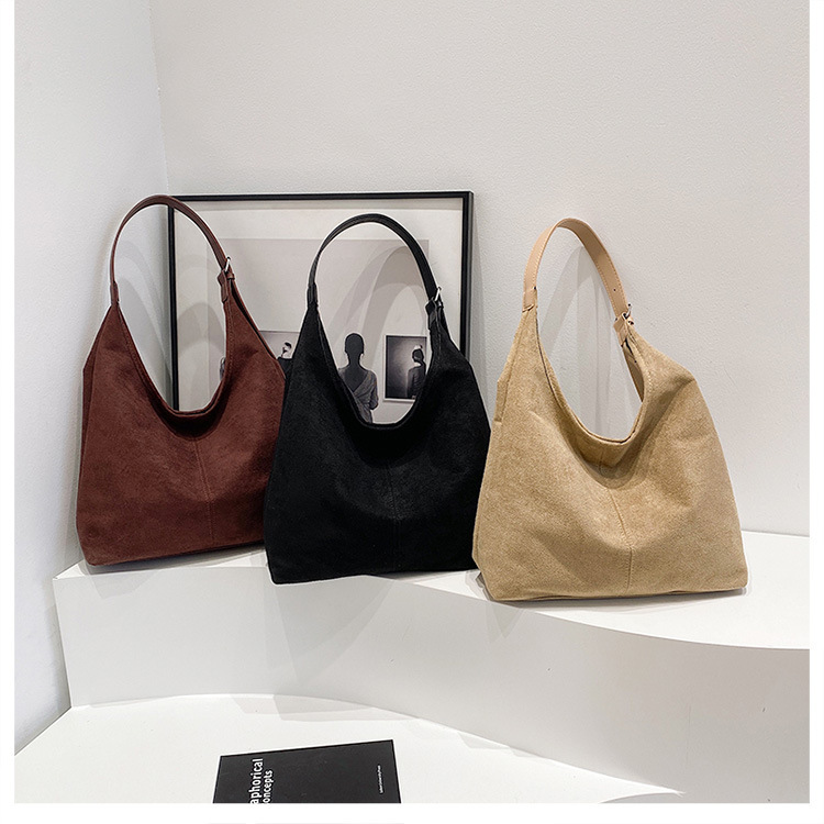 Large Capacity Suede Underarm For Women 2024 New Autumn Winter Fashion Shoulder Fashionable And Stylish Tote Bag