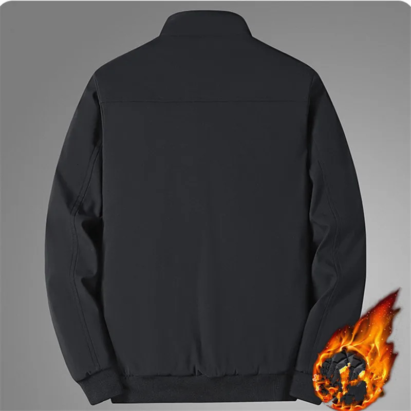 Winter Fleece Thick Jacket Men Warm Grey Windbreaker Fur Collar Coat Plus Size High Quality Fashion Winter Lamb Wool Parka 241206