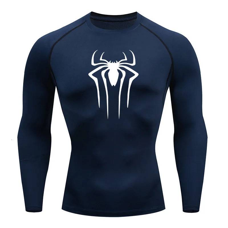 Sun Protection Sports Second Skin Running T-shirt Mens Fitness Rashgarda MMA Long Sleeves Compression Shirt Workout Clothing 241206