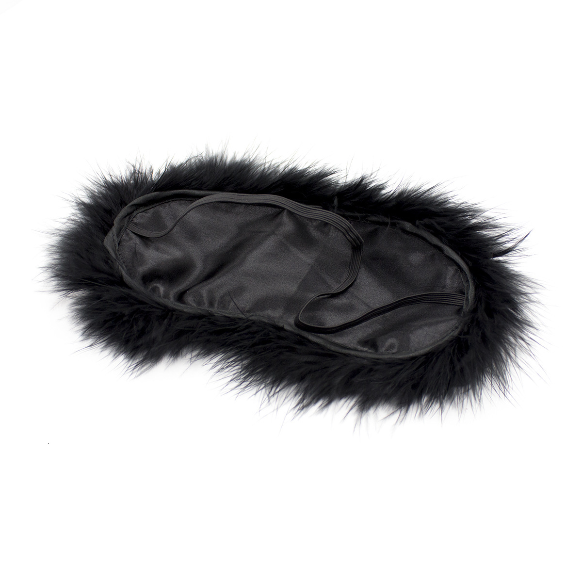 SM Adult Sex Toys Wholesale Male and Female Game Toys Black Plush Eye Mask Feather Elastic Belt Eye Mask
