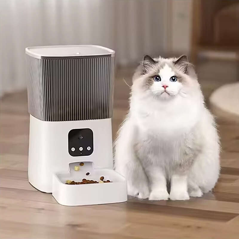Dog Feeders New Slow Auto Dog Cat Smart Wifi Mobile Phone App Remote Control Microchip Automatic Pet Feeder With 7L H250218