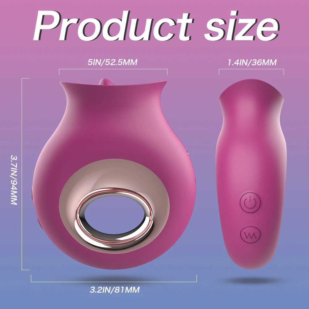 Tongue Sex Toys Female Masturbator Clitoris Stimulator Nipple Licking Massager Tongue Vibrator Erotic Mane Sex Toy for WomanXJ241206