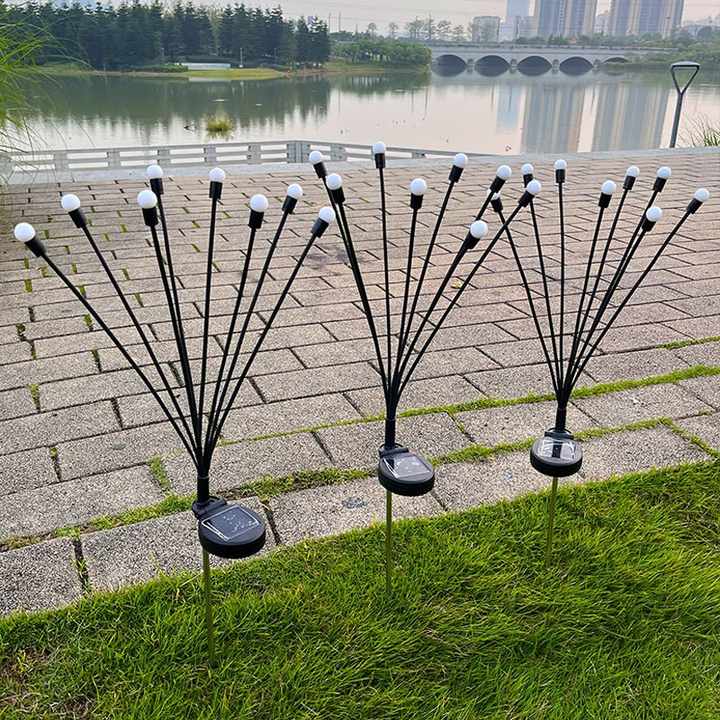 LED Solar Firefly Light String for Outdoor Courtyard - Ground-Inserted Atmosphere Lighting