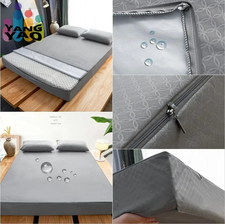 Waterproof Mattress Cover With Zipper Six Sides All Inclusive Tatami Mattress Cover Queen Quilted Bed Fitted Sheet Customizable 241205