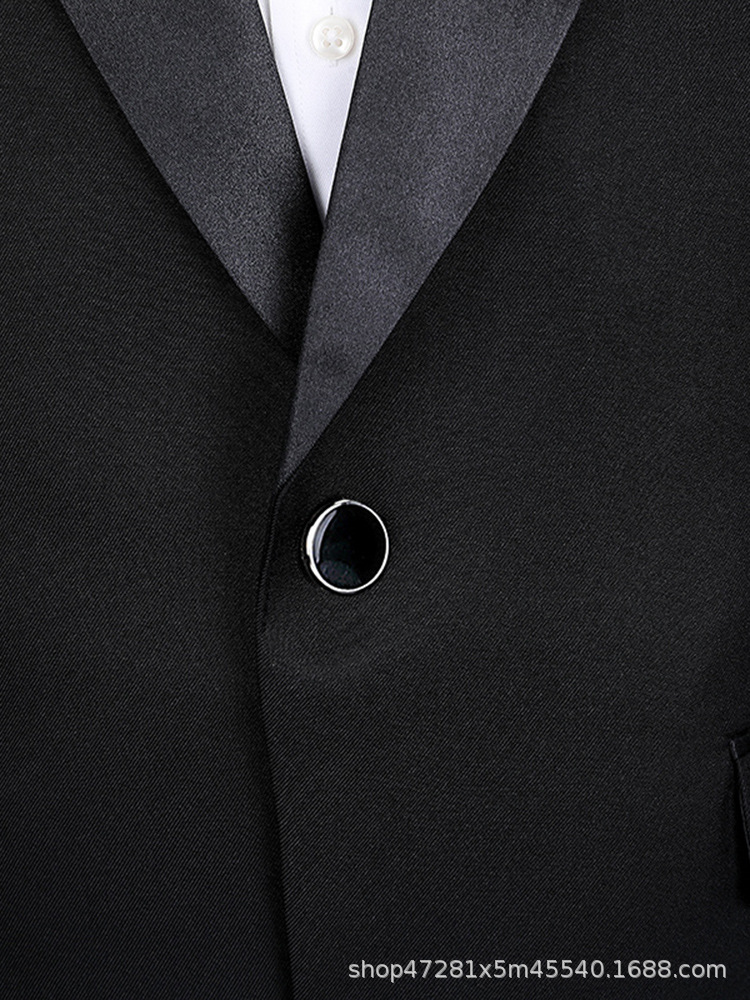G1001Suit for young male singer piano performance costume green collar suit