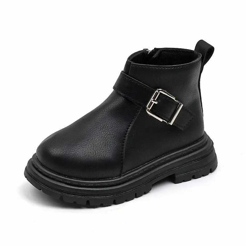 2024 New Children Shoes Autumn Winter Ankle Boots for Girl School Leather Boots Fashion Kids Casual Shoes Chaussure Enfant FilleXJ241206