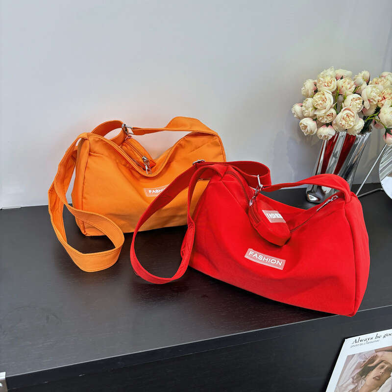 Large Capacity Canvas Women's Summer New Instagram Style Shoulder Niche Design, Small Square Bag, Casual Bag B4