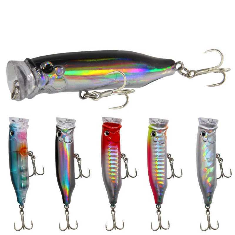 Floating Popper Wobbr Fishing Lure With 6# Hooks 6.5cm 10g Crankbait Artificial Bait Poper Pesca Carp Pike BaitXJ241128