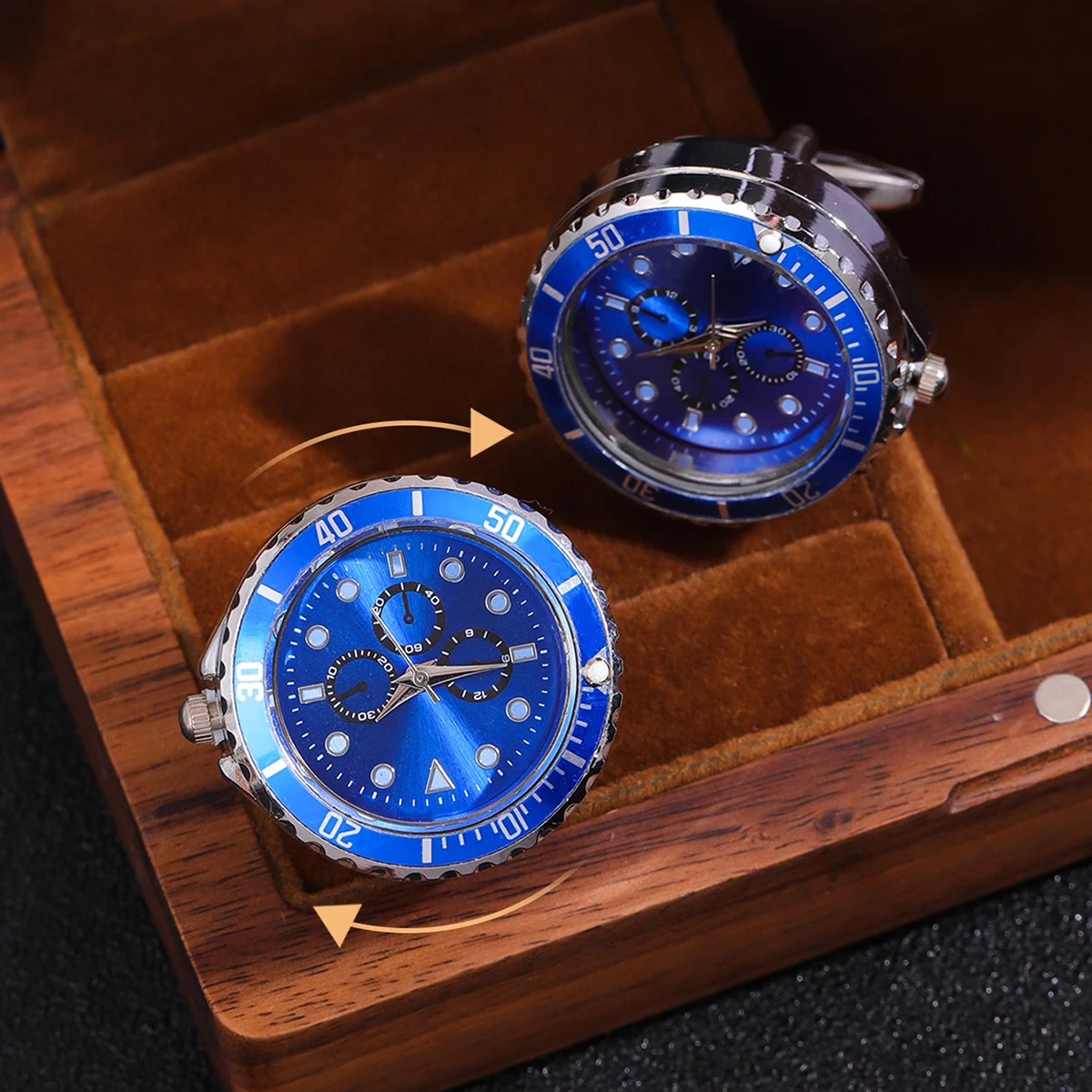 Watch cufflink set Korean version cufflinks mens French shirt accessories fashion personality novel cufflink buttons 241204