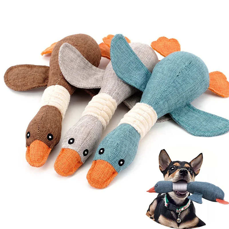 Dog Toys for Aggressive Chewers Indestructible Large Breed and Squeaky Geese for Large Small Medium Dogs Toys Accessories