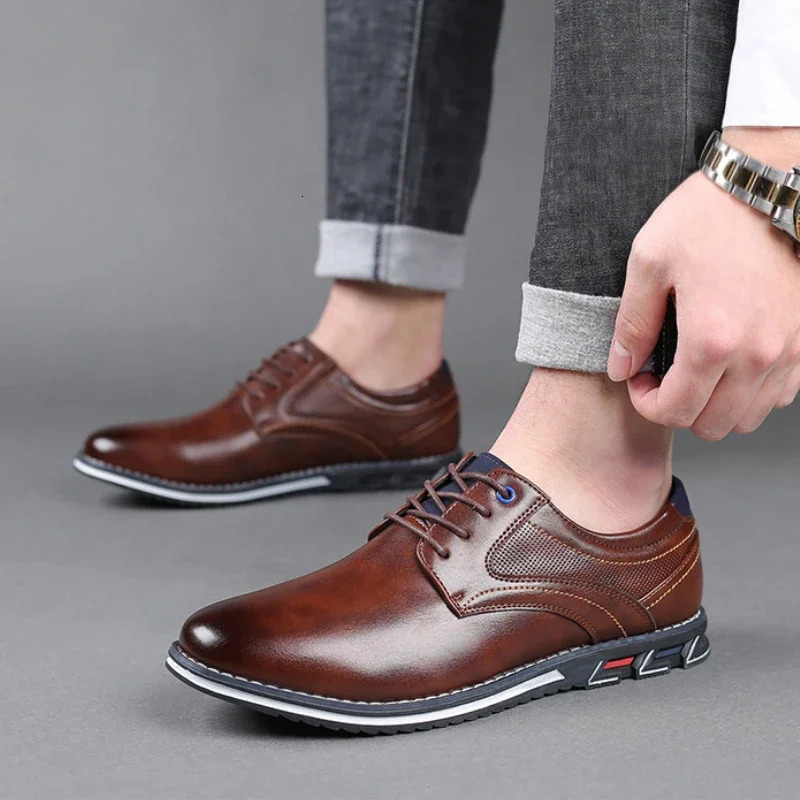 Mens Dress Casual Shoes High Quality British Business Work Shoes for Men Autumn Soft Sole Comfortable Party Shoe Men Sneakers 241206
