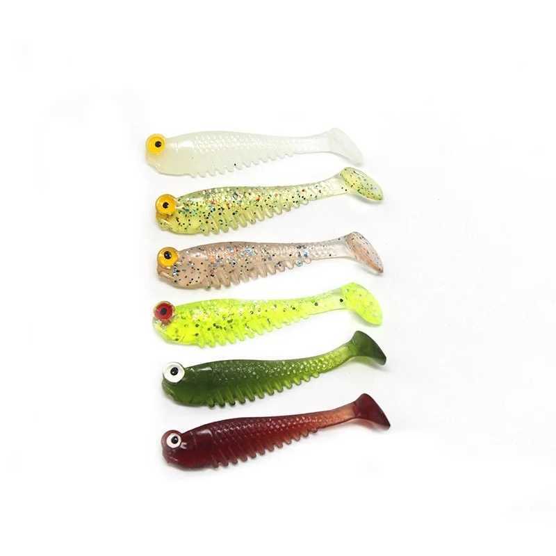 5/10pcs Soft Fishing Silicone Small Fish Luminous Shaking Bait 5.5cm Luminous Bait Artificial Bait Carp Bait Fishing AccoriesXJ241128