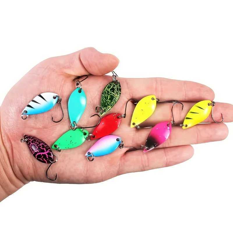 12pcs Fishing Spinneait Lures Set - Durab Iron Metal Spinners with Bright Multi-Colored Finish for FreshwaterXJ241128