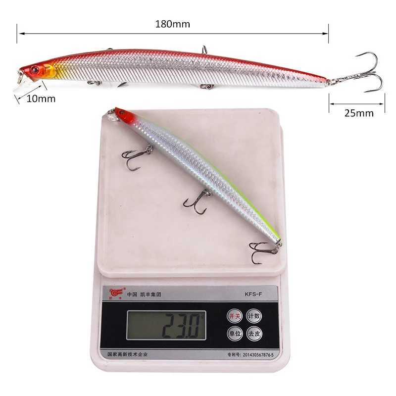 Minnow Floating Fishing Lure 18.5CM 23G Diving 0.5-2M Sea Fishing Pesca Plastic Crank Hard Bait Fishing Tack Swim WobbrsXJ241128