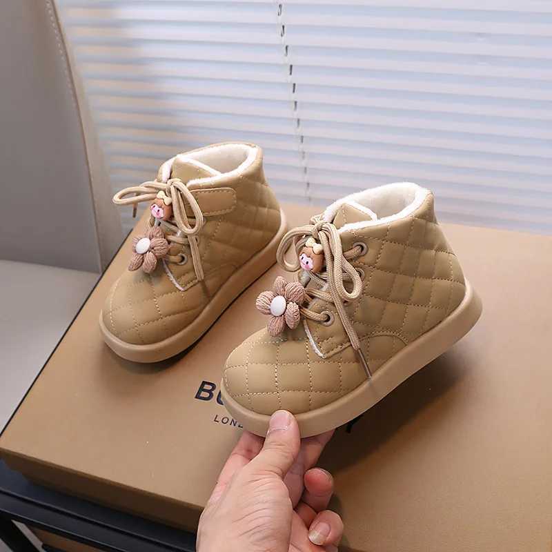 Winter Kids Cotton Boots Cute Warm Plush Toddler Girls Boots Fashion Comfortable Anti Slip Kids Casual Shoe Princess Ankle BootsXJ241206