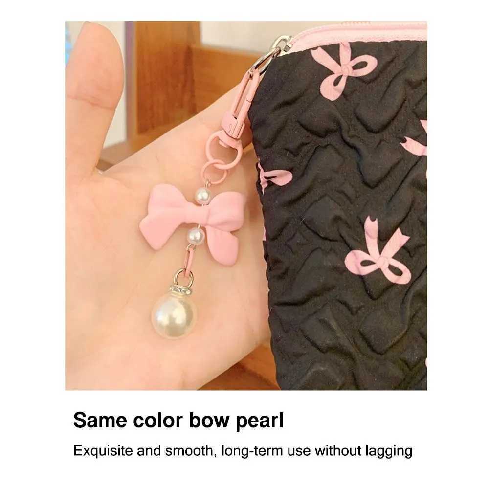 Cott Makeup Bag for Women Quilted Travel Cosmetic Bag Girls Make Up Organizer Portable Little Bow Makeup PouchXJ241206