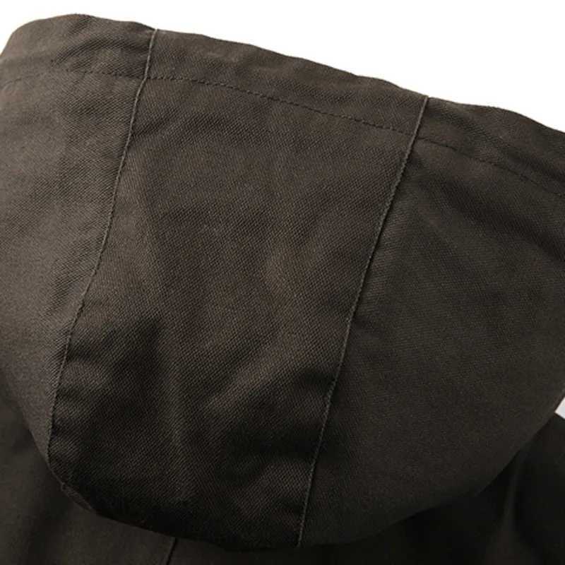 2022 Winter Cotton Padded Coat Mans Imitation Lamb Wool Coat Hooded Vintage Velvet Thicken Warm Safari Style Jackets ParkaXJ241206