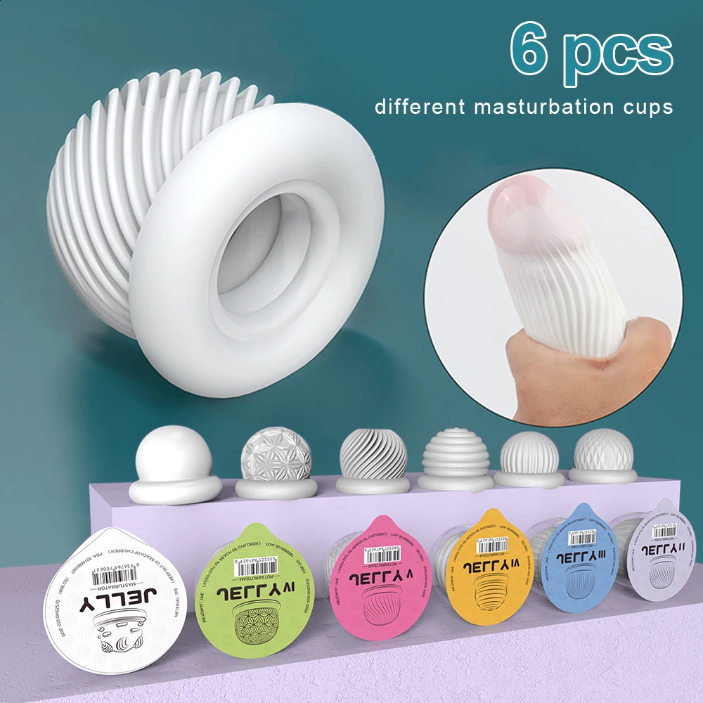 Men Masturbator pocket Manual Sex Jelly Cup Disposable Stretch Transparent Male Masturbation Cup 241205