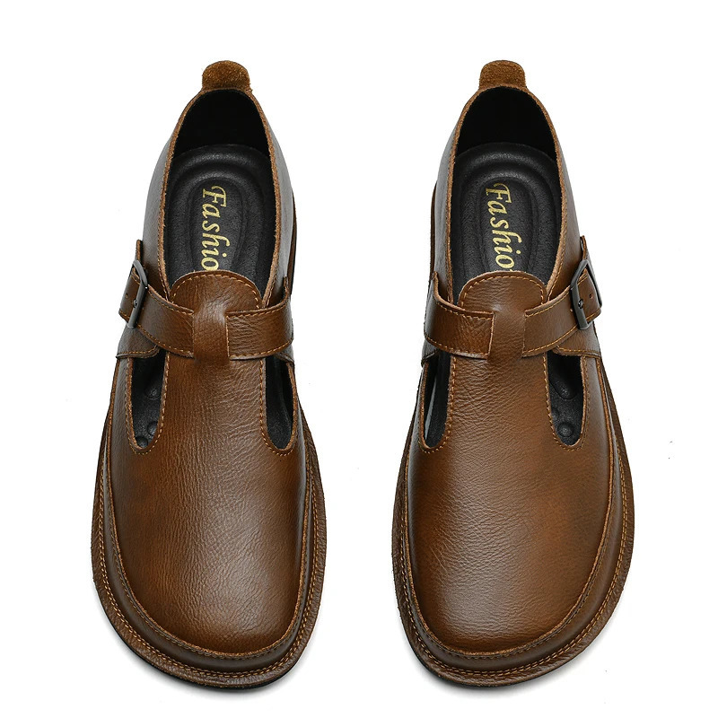 Arrival Men Stylish Loafers Slip on Boat Shoes Handmade Mens Casual Shoes Outdoor Male Genuine Leather Footwear 241206