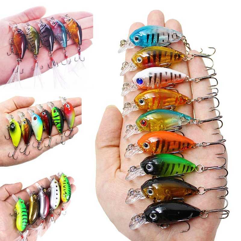 Crankbaits Set Mixed Colors Bait Fishing Lure Lot Minnow Wobbr Bass Swimbait Sea Swim Hard Lures Sinking Tack pescaXJ241128
