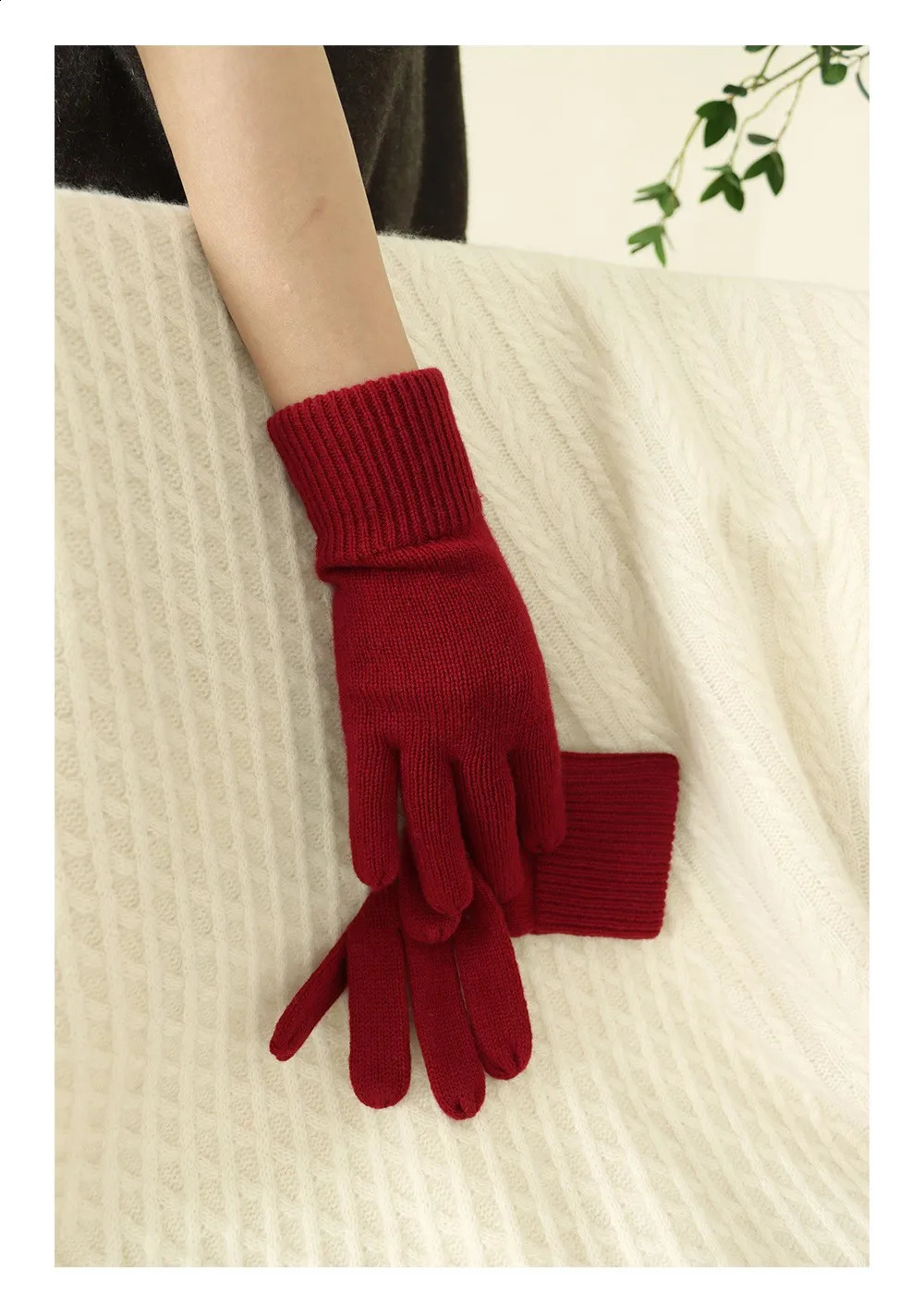 Naizaiga 100 cashmere plain weave gray black solid winter warm womens gloves ASKM73 241206