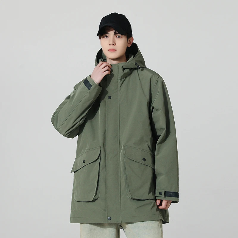 Autumn Mens Windbreaker Jacket Classic Fashion Overcoat Trend Coats Men Casual Windproof Jackets HighQuality Hooded 8XL 241202