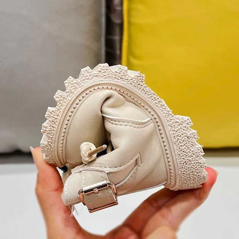 New Childrens Fashion Boots Winter Thickened Boys Girls Anti-Skid Warm Boots Side Zipper Solid Color Kids Casual Shoes H08193XJ241206