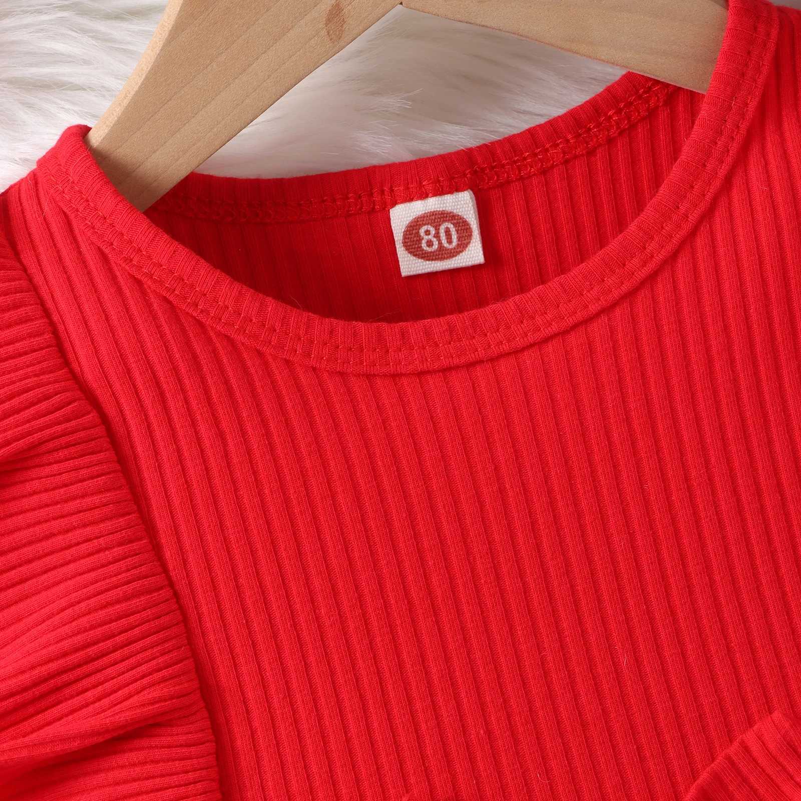 2PCS Autumn New Sle 1-4 Year Old Girl Baby Fashionable Sweet Round Neck Red Pit Strip Long-Sleeved Plaid Dress + Hair BandXJ241206