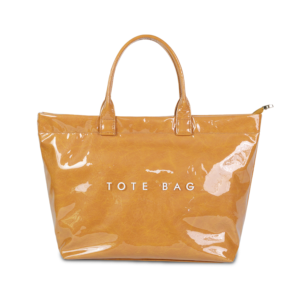Chic Vintage-Inspired PVC Tote Bag for Women - Spacious & Lightweight, Perfect for Shopping