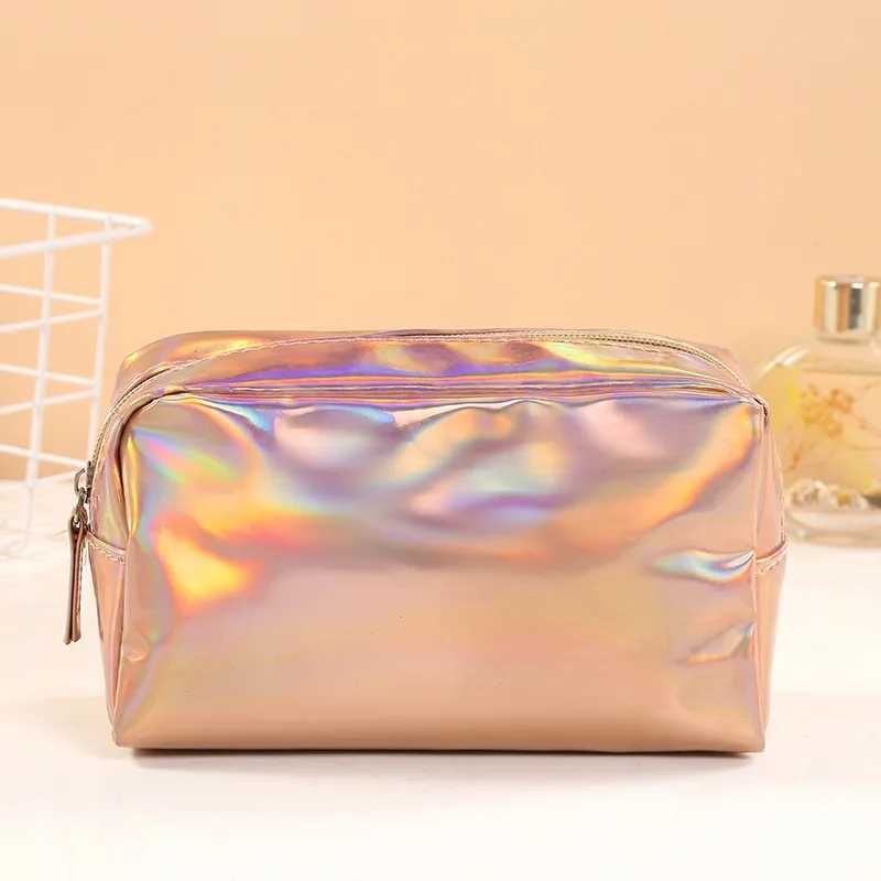 Laser Cosmetic Bag Ins Style Korean Cosmetics Semicircle Travel By Bag Portable Dumpling Shaped Transparent W BagXJ241206
