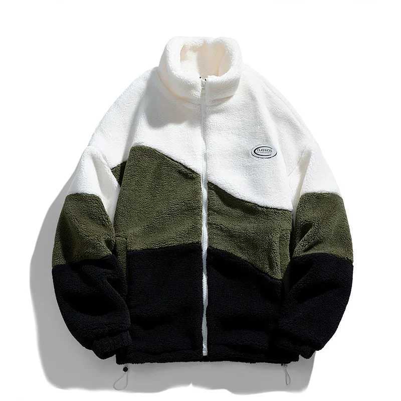 New Men Fleece Fluffy Jacket Warm Cashmere Coat Autumn New Lightweight Couple Jackets Hip Hop Harajuku Youth Streetwear 2023XJ241206