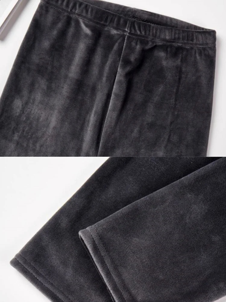 YSDNCHI double-sided soft solid color winter thick velvet pants womens high waisted super elastic casual Trouser sexy bottom 241202